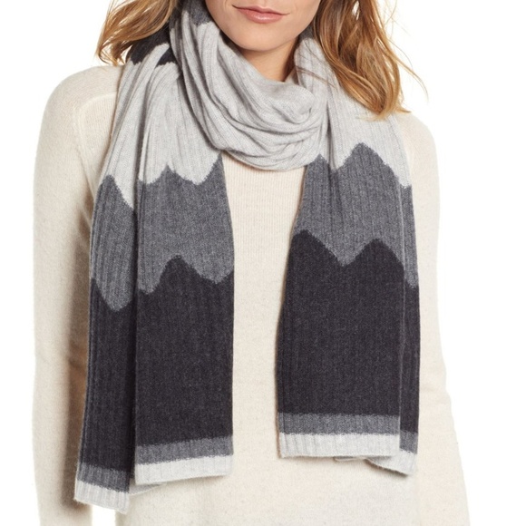 Halogen Chevron 100% Cashmere Scarf